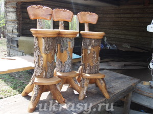 Деревянные барные стулья
