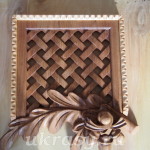 Деревянная декоративная решетка для вентиляции "Дубовая" 