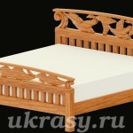 Деревянная кровать с резными спинками (проект)