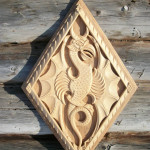 Резное деревянное панно - «Дракон Ананта»